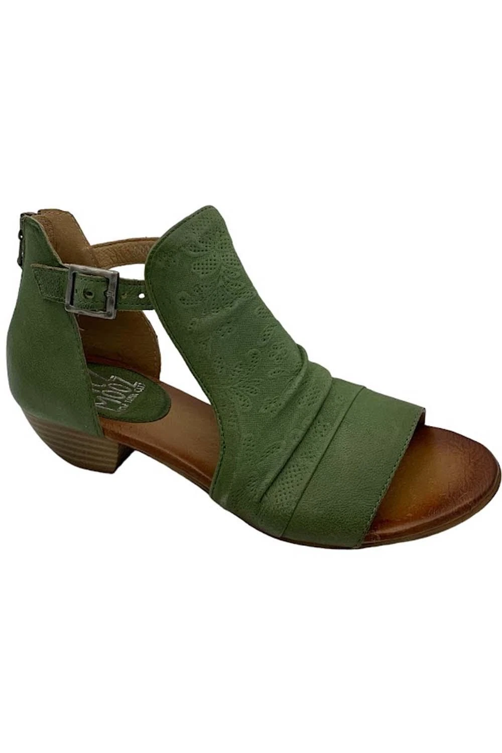 Miz Mooz Leather Heeled Sandals Corra Aloe
