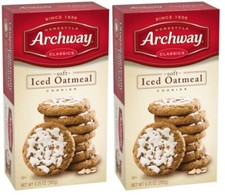 Archway Iced Oatmeal Soft Classic Cookies Homestyle 9 oz 2 Boxes 