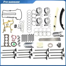 1.4L Engine Rebuild - Gasket Piston -Bearing -Timing Chain Kit For Buick Chevy