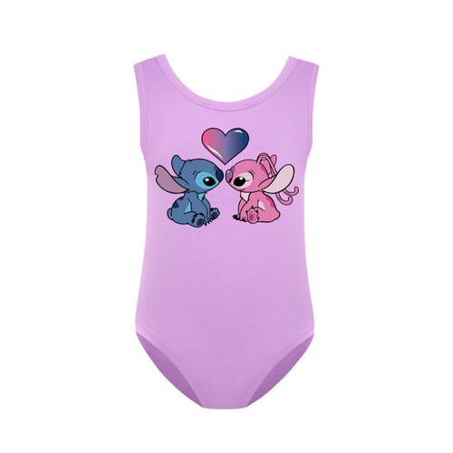Kids Girl Cartoon Elsa Stitch Kuromi Print Beachwear Swimsuit Swimwear Monokini⊰ - Picture 36 of 61