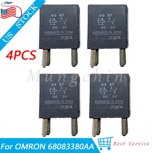4x Automotive Relay Horn Start Fog Light Relay For OMRON 68083380AA