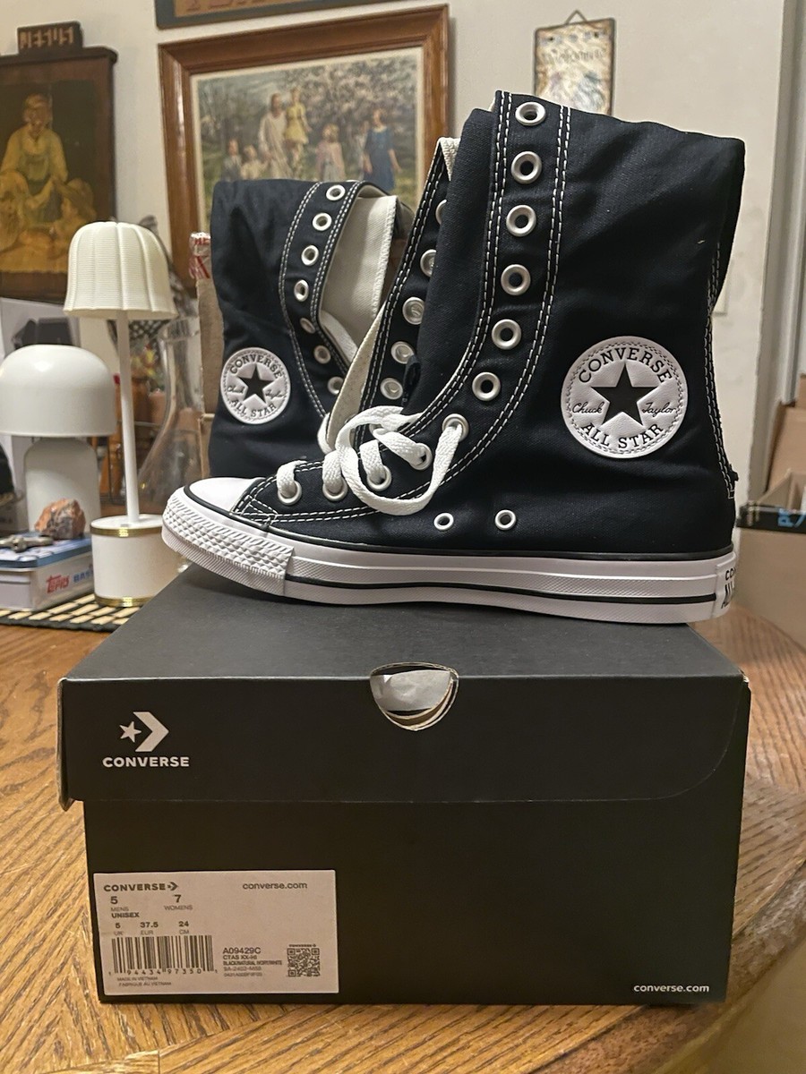 Converse Chuck Taylor All-Star XXHi Black Zip-up M5 W7 Converse Chuck Taylor All-Star XXHi Black Zip-up M5 W7