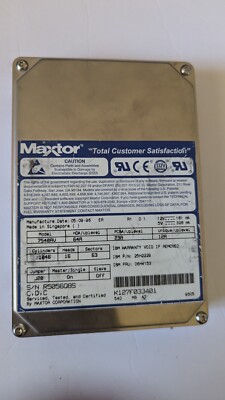 Vintage Maxtor  7540AV IDE Hard Drive 540MB   Boots to DOS-6.22   Untested