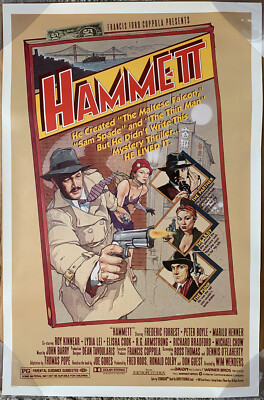 HAMMETT MOVIE POSTER ORIGINAL ROLLED VF 27x41 FRANCIS FORD COPPOLA WIM WENDERS
