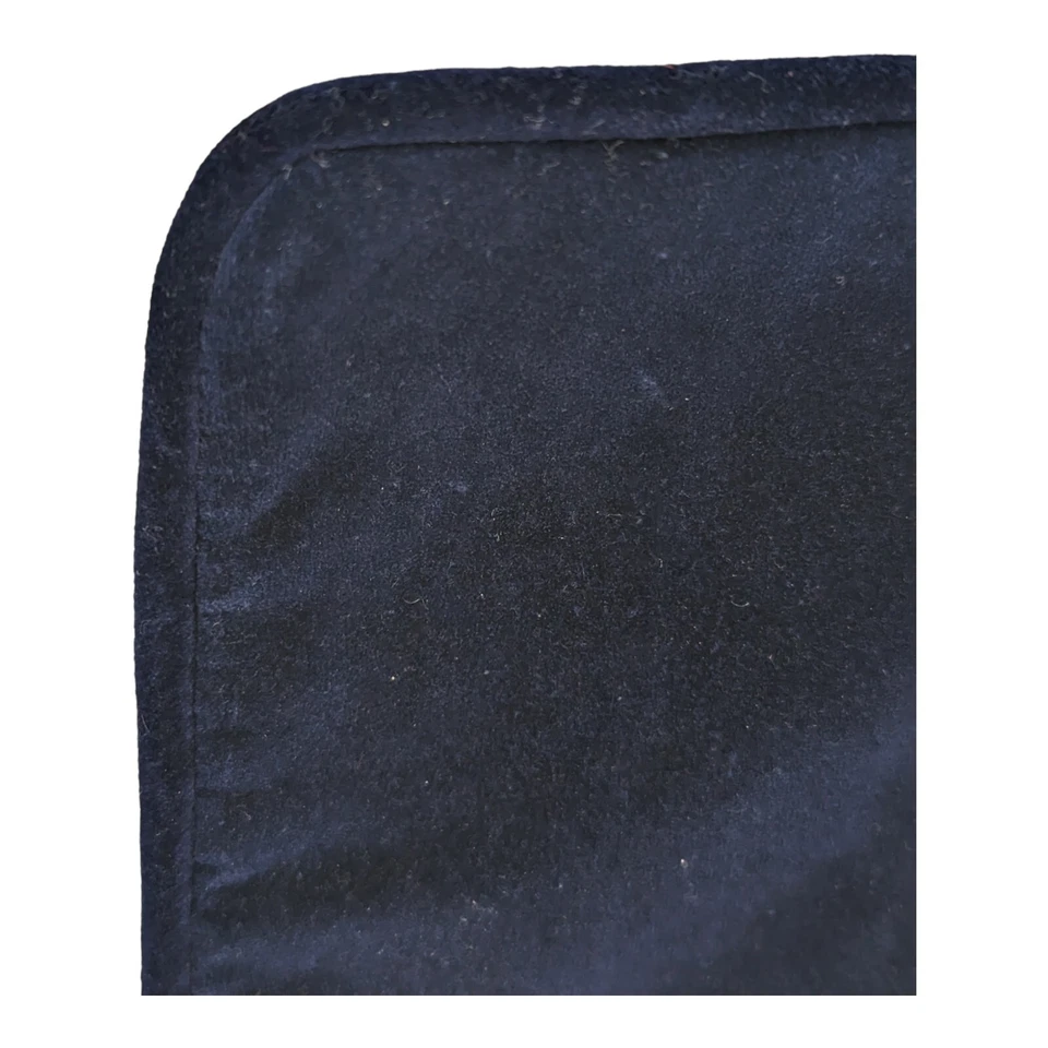 Royal Blue Velvet And Embroidered Flowers Accent Pillow Cover 14"x 14" - Image 3 of 4