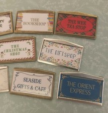 CUSTOM personalised Metal frame shop signs 1:12th scale dolls house miniature