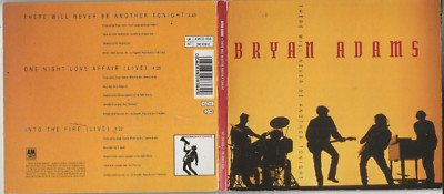 BRYAN ADAMS THERE WILL NEVER BE ANOTHER TONIGHT PLUS 2 LIVE SONGS UK CD, DIGIPAK