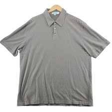 Calvin Klein Regular Fit Men's Size XL Beige Striped Short Sleeve Polo Shirt