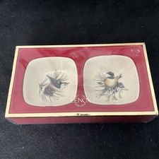 Lenox Winter Greetings Sauce Dipping Bowls Birds Ribbons Set of 2 NIB