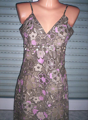''3Suisses'' Sommer-Kleid, Khaki-rosa-gemustert, neuw. Gr.40