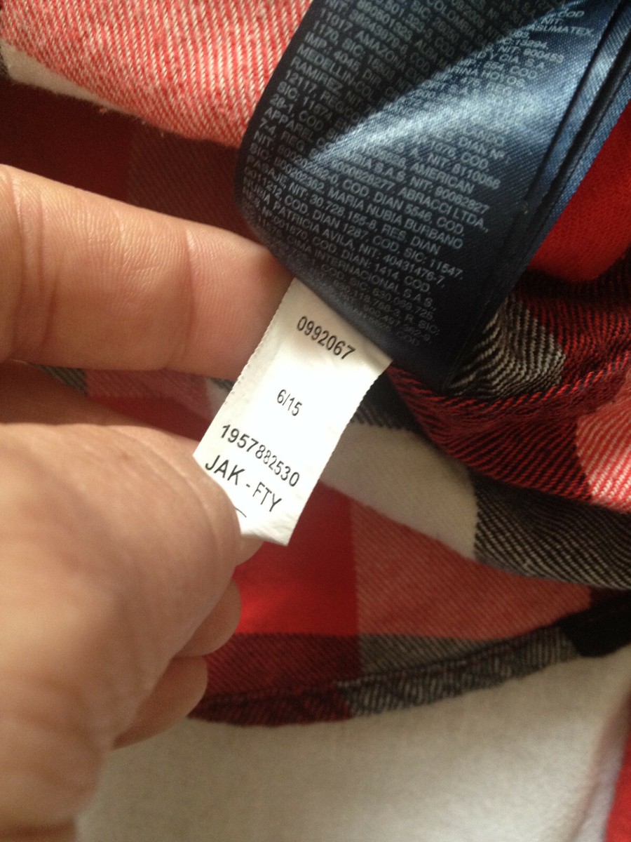 まりあ TOMMY HILFIGER FLANNEL MEN'S WESTERN PLAID SHIRT SNAP MEDIUM SLIM