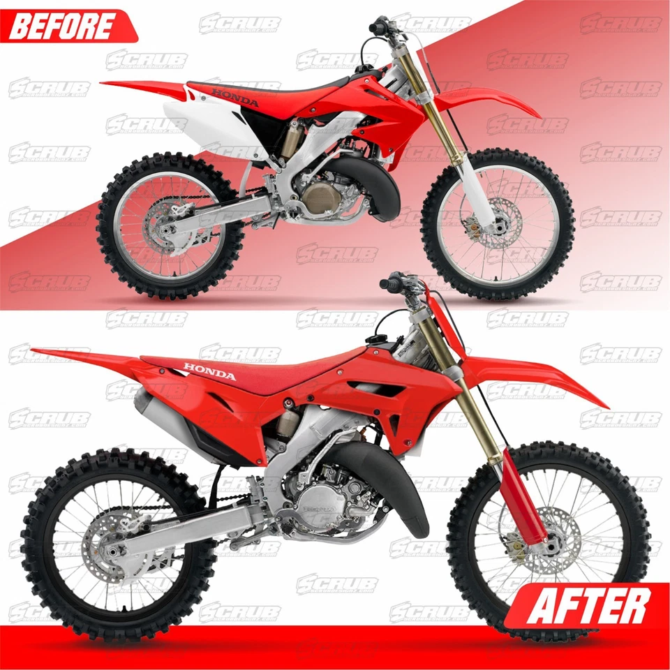 Honda 2002-2007 CR125R CR250R | New Polisport CR Restyle Plastic kit 2022 Red - Image 2 of 4