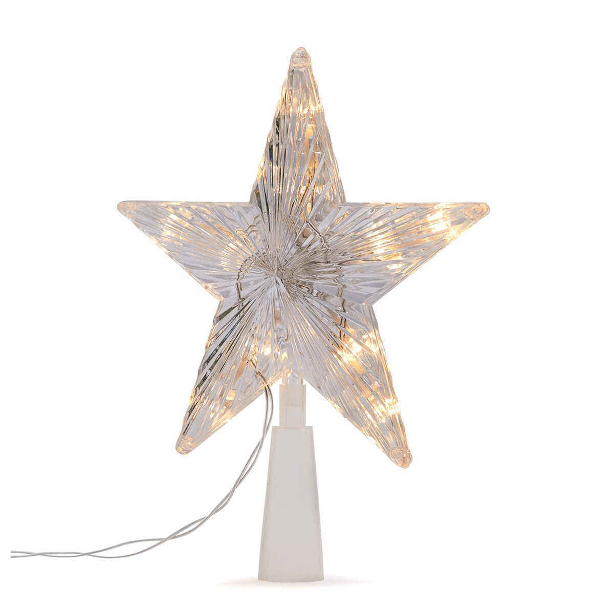Christmas Star Tree Topper Light Up Xmas Ornament Home Party Decor Gift