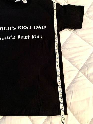 “World's Best Dad of World's Best Kids" Men's Large T-shirt NEW Unique! - Picture 4 of 5