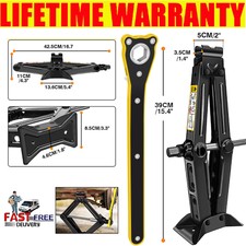 Upgraded Car Lift Scissor Jack Hand Automotive Spare Tire Tool With Hex Wrench