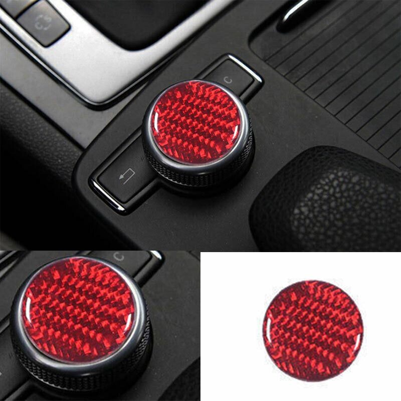 Middle Console 07-2010 Real Red Carbon For Benz C-Class Multimedia Button Switch