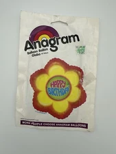 1999 VTG Anagram 18" Flower “Happy Birthday” Foil Balloon *NEW*