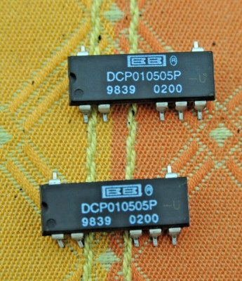 1X DCP010505DBP  Isolierter DC/DC-Wandler Out; 2x +-5V / In: 4,5V - 5,5V / 100mA
