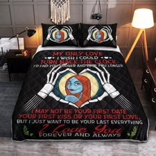 The Nightmare Before Christmas Jack Sally My Only Love 3D Quilt Bedding Set