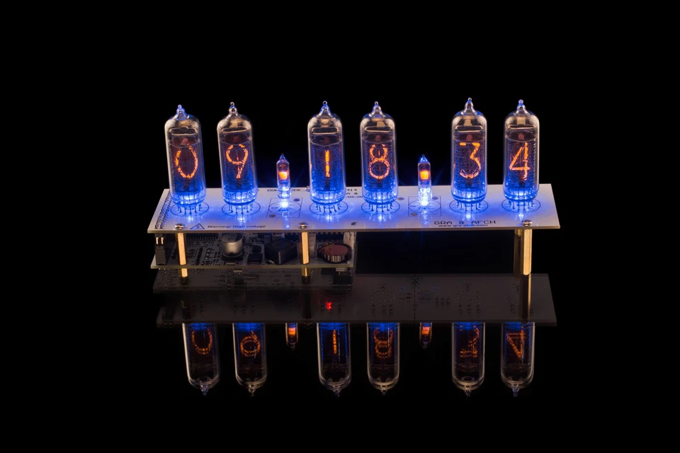 IN-14 Nixie Tubes Clock [Tubes Columns Temp sensor Power Supply] Arduino comp. - Image 3 of 4