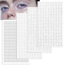 1836 PCS Face Gems Hair Gems, Bling Self-Adhesive Face Jewels Eye Jewels Rhinest