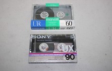New Sealed Sony High Bias UX 90  Maxell UR 60 Cassette Tapes FREE SHIP