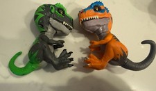 Set Of 2- T Rex Tracker Untagged Fingerlings Dinosaurs In Working Order