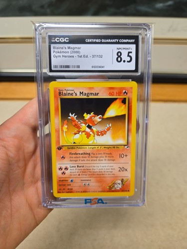 Blaine's Magmar (1st Edition) graded CGC 8.5 for sale on eBay