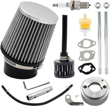 Upgraded Air Filter Adapter Kit for 212cc 196cc 6.5hp Mini Bike Go Kart-grey