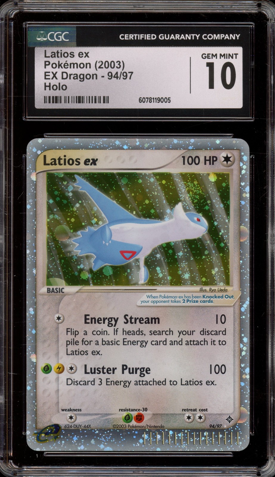 Pokemon Latios ex EX Dragon Holo Ultra Rare #94 CGC 10 Gem Mint