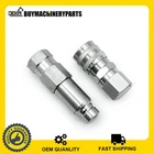 New Male Female Flat Face Coupler Kit 7246777 7246790 Compatible With Bobcat