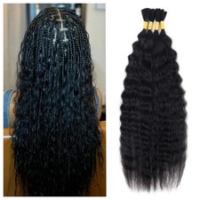 Wet and Wavy Human Braiding Hair Super Wave Bulk Human Hair for Braiding No Weft
