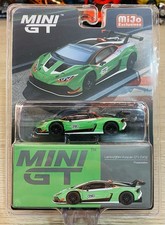 Mini GT Lamborghini Huracan GT3 EVO2 Presentation Green Car #687 1:64