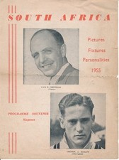 CRICKET PROGRAMME - South Africa tour of England 1955 - 4 page PIRATE edition