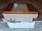 1958 Vintage COOKINDEX Recipe File Copper Wheat Design Plastic Box.  — photo 5