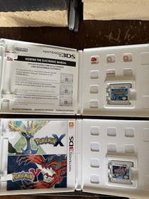 Nintendo 3DS Console Red Edition + 3 Pokemon Games/ 1 Non Pokemon Game