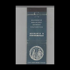 Matchbook Cover Strawbridge & Clothier Philadelphia PA