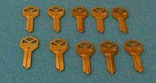 BLANK KEYS/ KWIKSET/LOT OF 10 KEYS/KW1+ ILCO-1176/ STAR-5KW1 /KWIKSET/ 1-1063