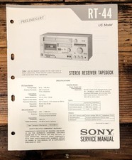 Sony RT-44 Receiver Prelim. Service Manual *Original*