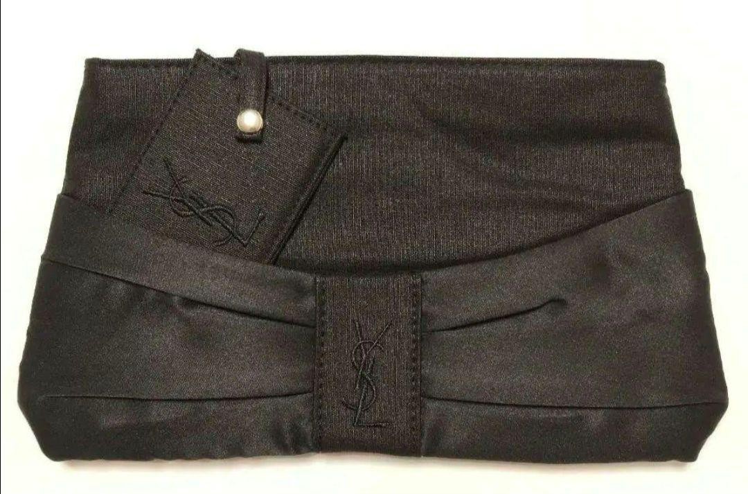 Pochette pochette Yves Saint Laurent YSL con logo ricamato e specchio #06b19e