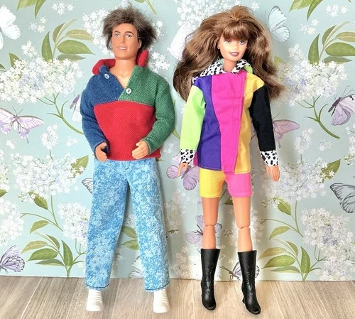 Barbie Doll Lot Of 2 Vintage Horse Riding Barbie 1997 & School Cool Ken 1999