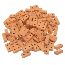 Miniature Bricks Clay Mini Wall Brick for Model Building,Red 100PCS Scale 1/12