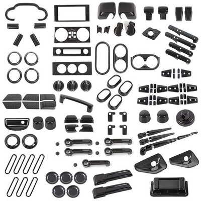 For Jeep Wrangler JK 07-10 Carbon Fiber Interior Exterior Decorative Full Trims