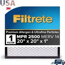 Premium HVAC Air Filter MPR 2500 MERV 14 3 Month Pleated 1 Inch Home Use