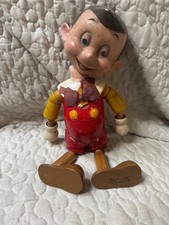 VTG 1939 Pinocchio Jointed Wooden Doll Ideal Novelty  Toy Co-Walt Disney 11  