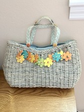 Bolso de mano Alma Tonutti para mujer con cremallera de paja Italia