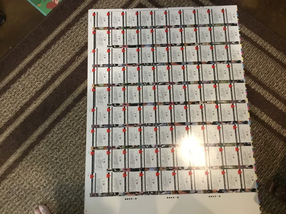 Juego de hojas sin cortar del equipo Birmingham Barons de los Juegos Clásicos 1994 con Michael Jordan 3x Foto 3 de 4