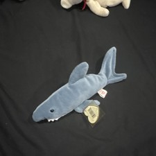 Ty Beanie Baby Shark Plush with Tag 1996 Ages 3+