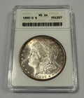 1890-S Morgan Dollar MS 64 ANACS Silver $1 in Soapbox Holder