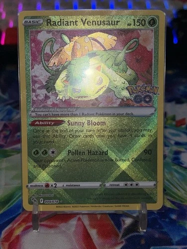 Radiant Venusaur 004/078 SWSH Pokémon GO Radiant Rare Pokémon NM
